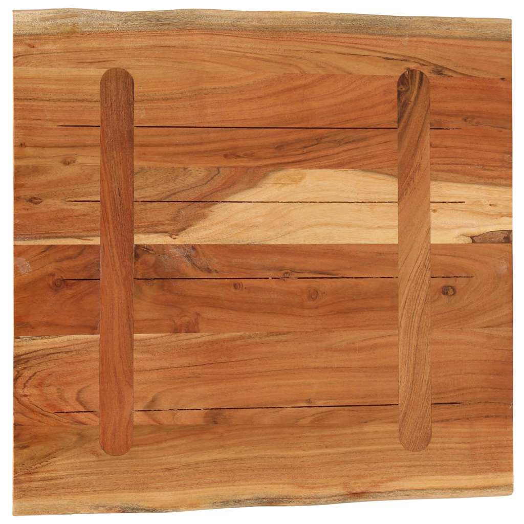 Tischplatte 40x40x2,5 cm Rechteckig Massivholz Akazie Baumkante
