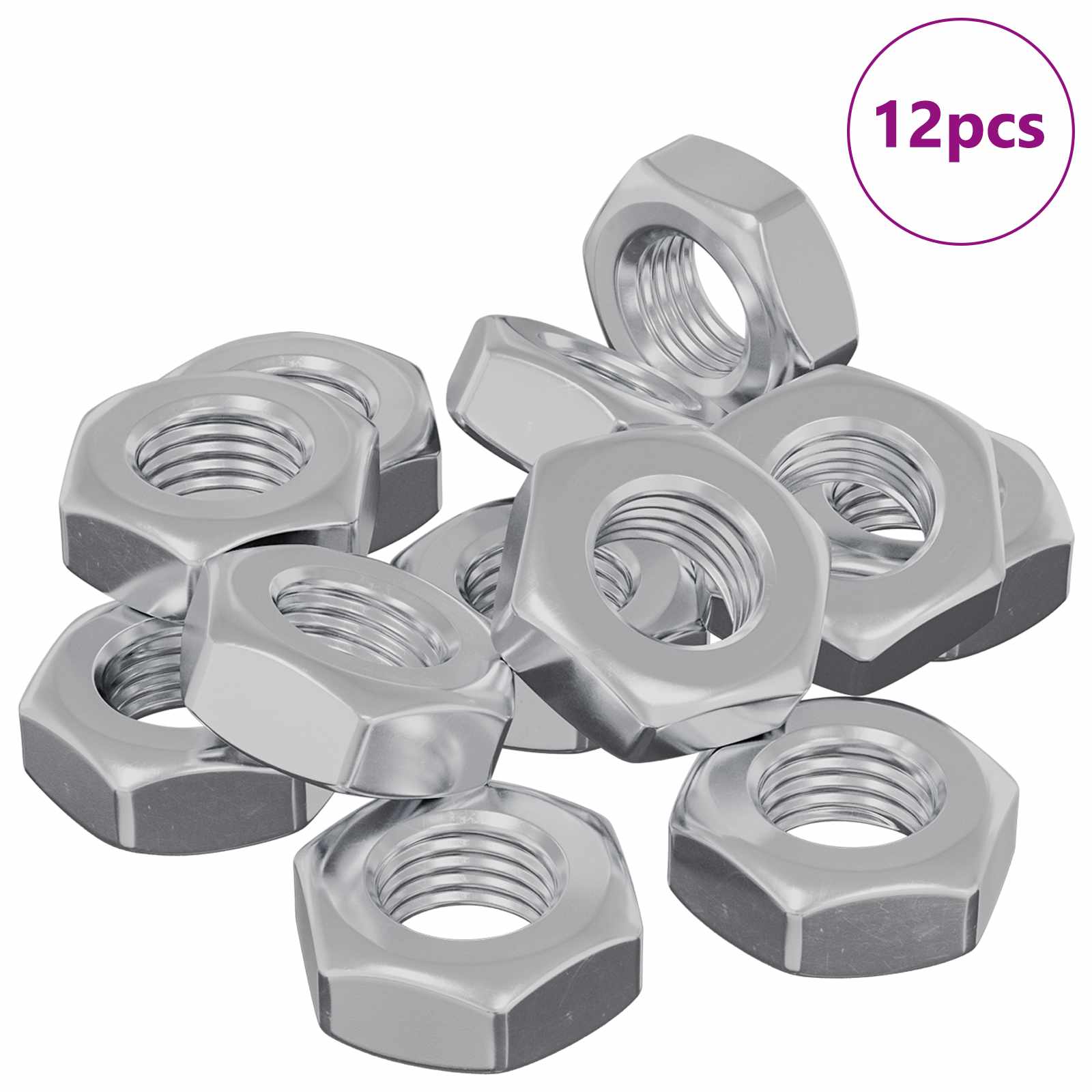 Sechskantmutter 2 pcs Silber M6 Metall