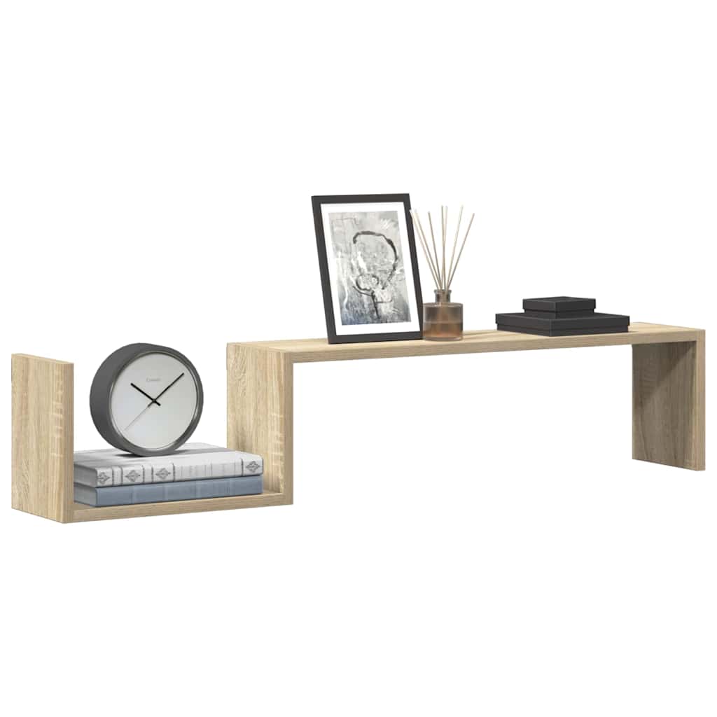 Wandregale 2 Stk. Weiß 100x15x20 cm Holzwerkstoff