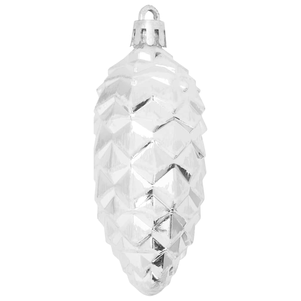 Weihnachts-Tannenzapfen Ball 40 pcs Silber Kunststoff