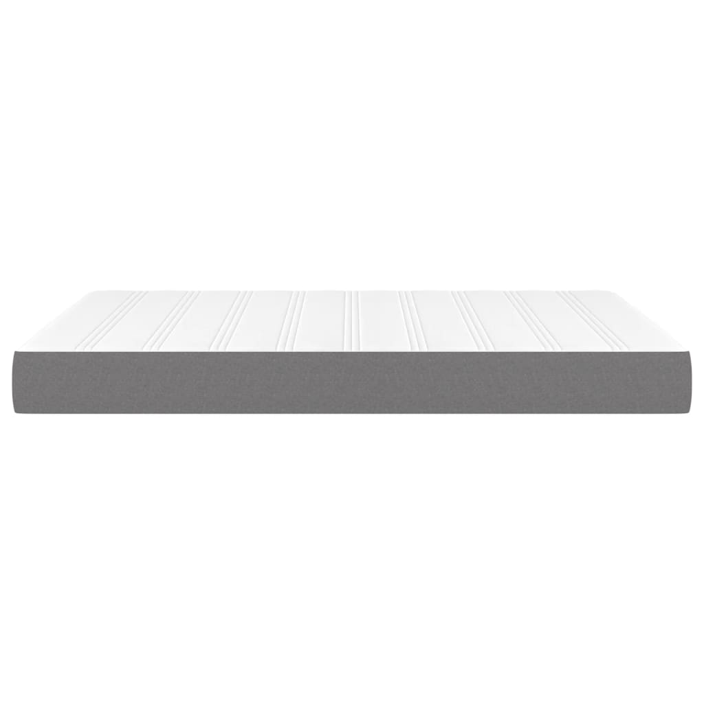 Taschenfederkernmatratze Mittel Hellgrau 80x200x20 cm Stoff