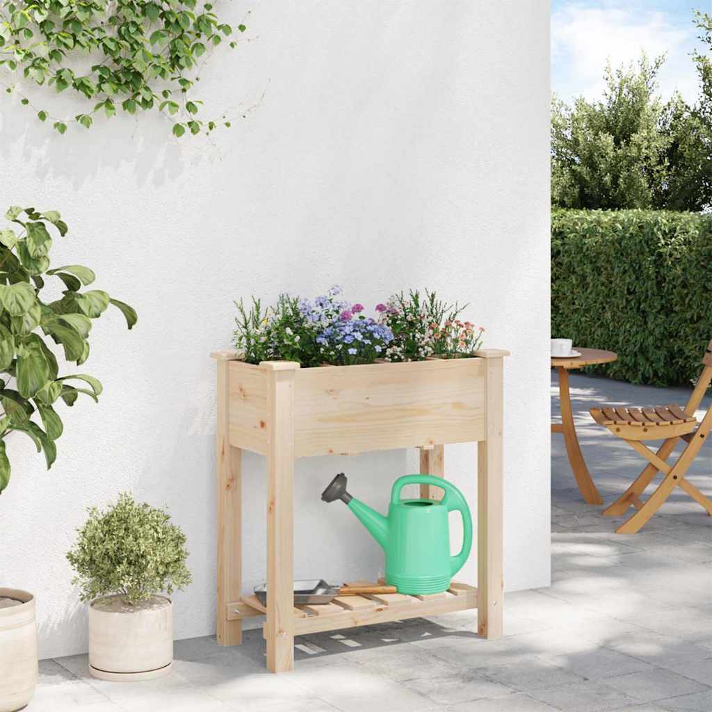 Garten-Pflanzgefäß mit Regal Beige 71 x 37 x 76,5 cm