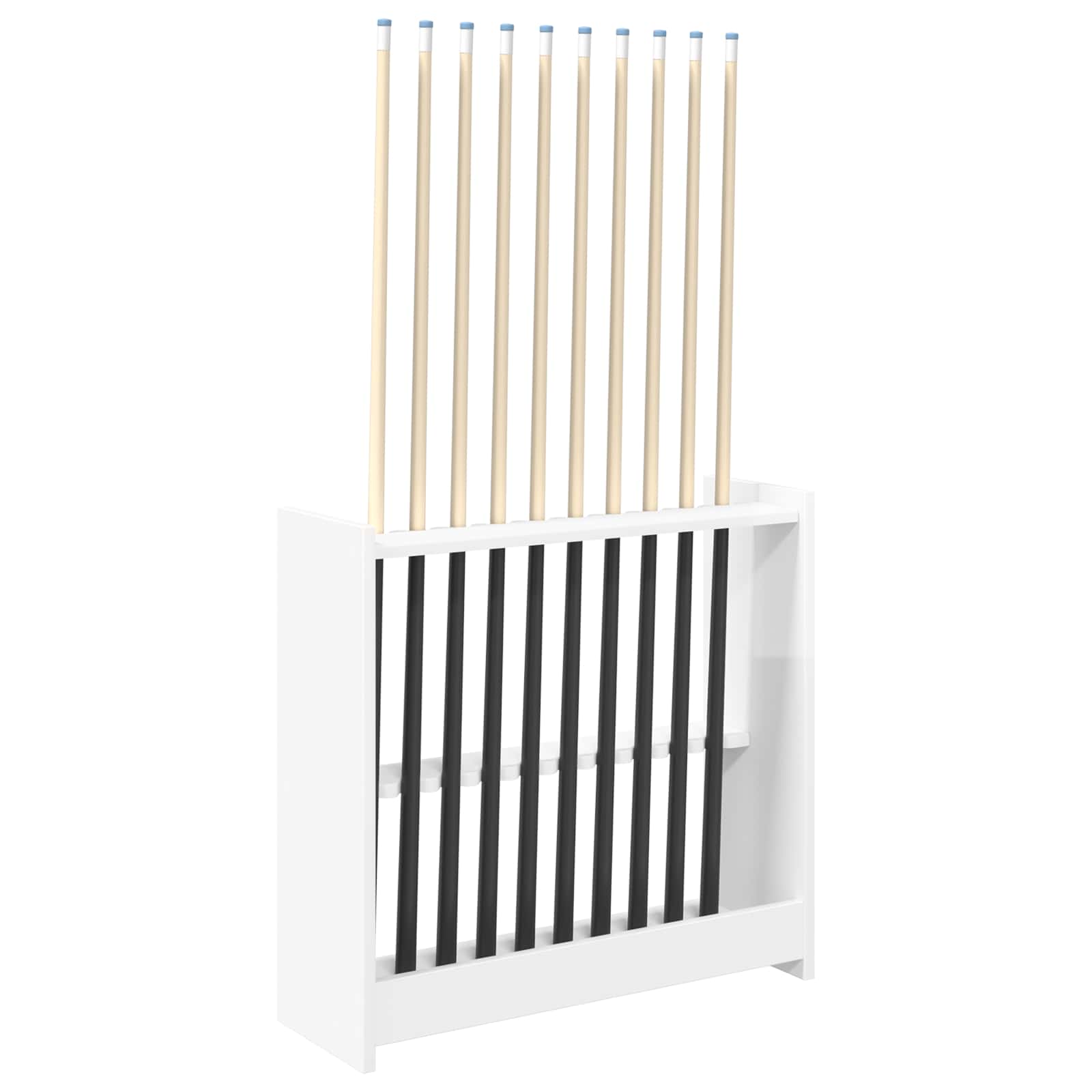 Billardqueue-Ständer Holzwerkstoff 60 x 20 x 57 cm Weiß