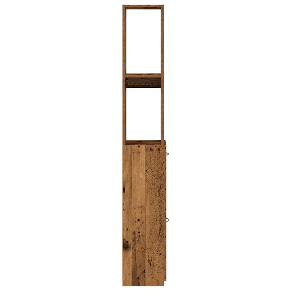Badschrank Weiß 25x26,5x170 cm Holzwerkstoff