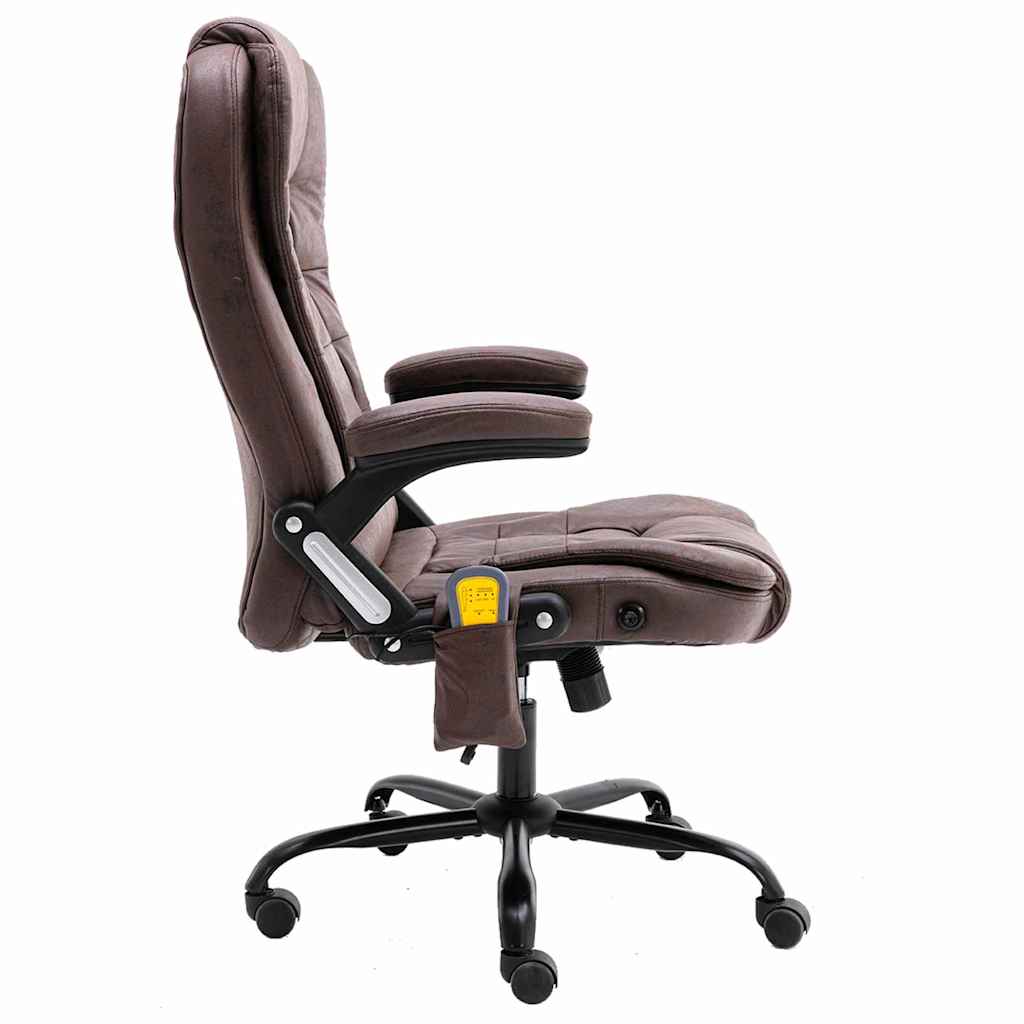 Bürostuhl Hellgrau Wildleder-Optik