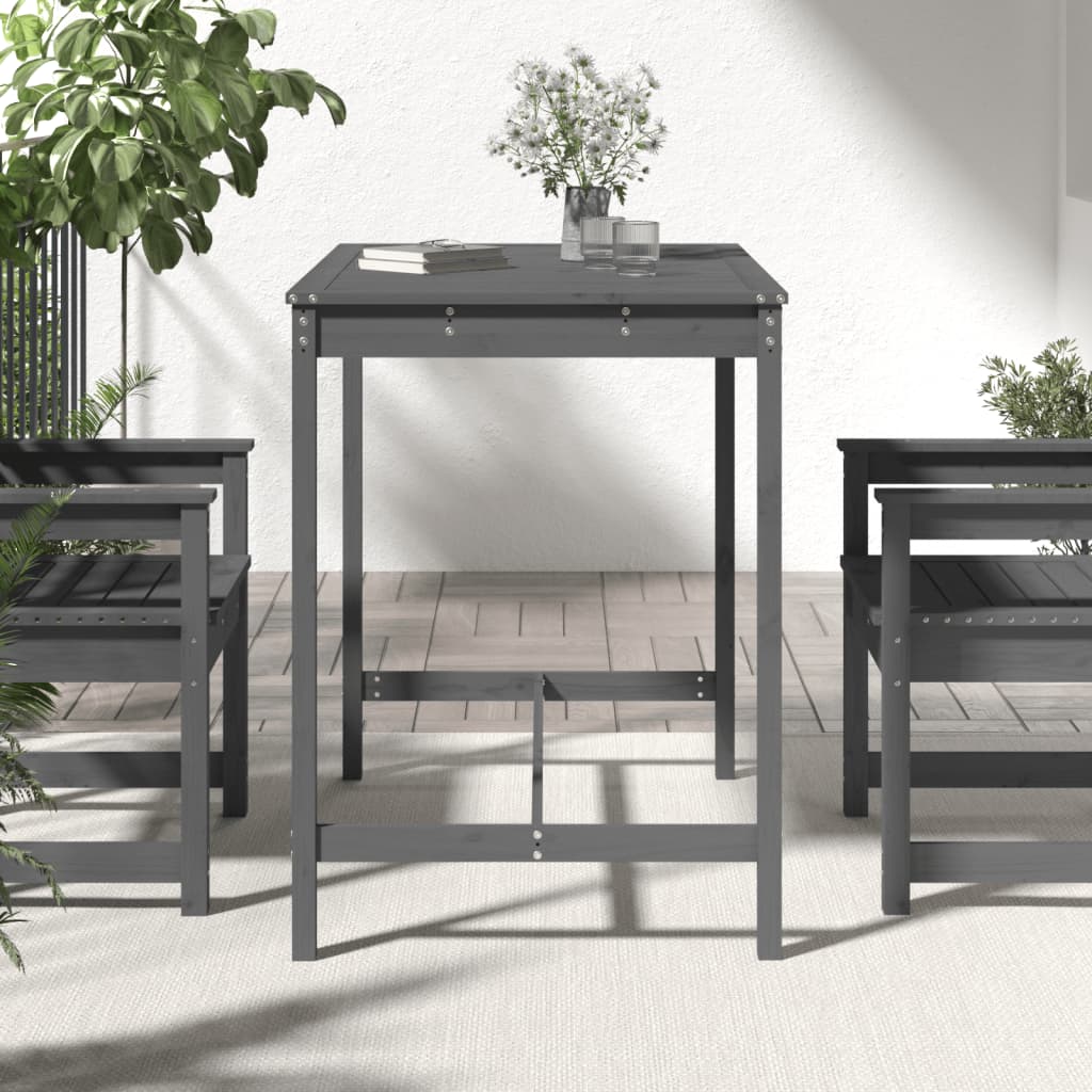 Gartentisch 82,5x82,5x110 cm Massivholz Kiefer