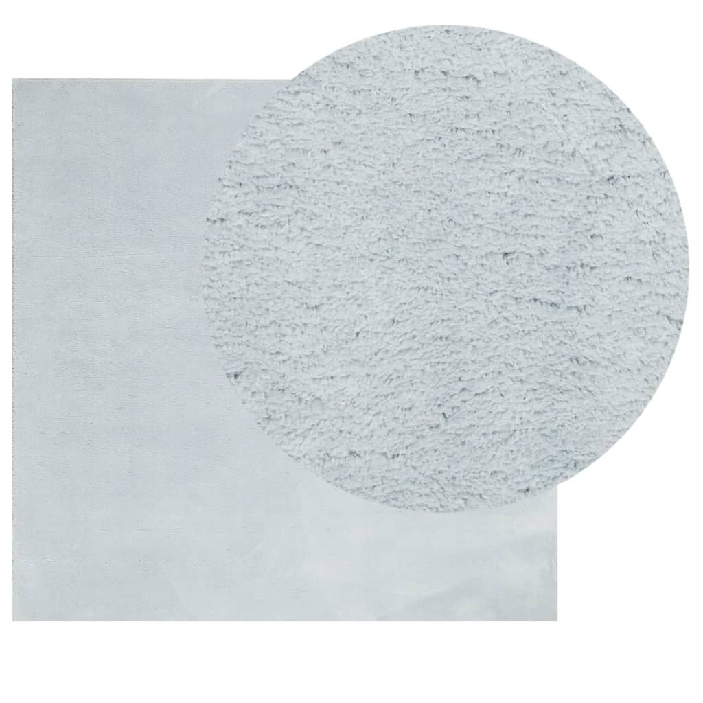 Teppich HUARTE Kurzflor Weich und Waschbar Anthrazit 60x110 cm