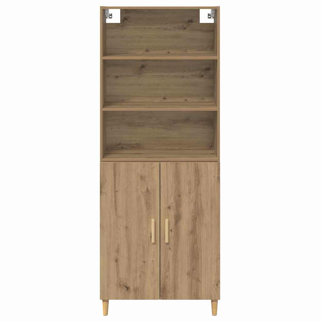 Highboard Altholz 69,5 x 32,5 x 180 cm Holzwerkstoff