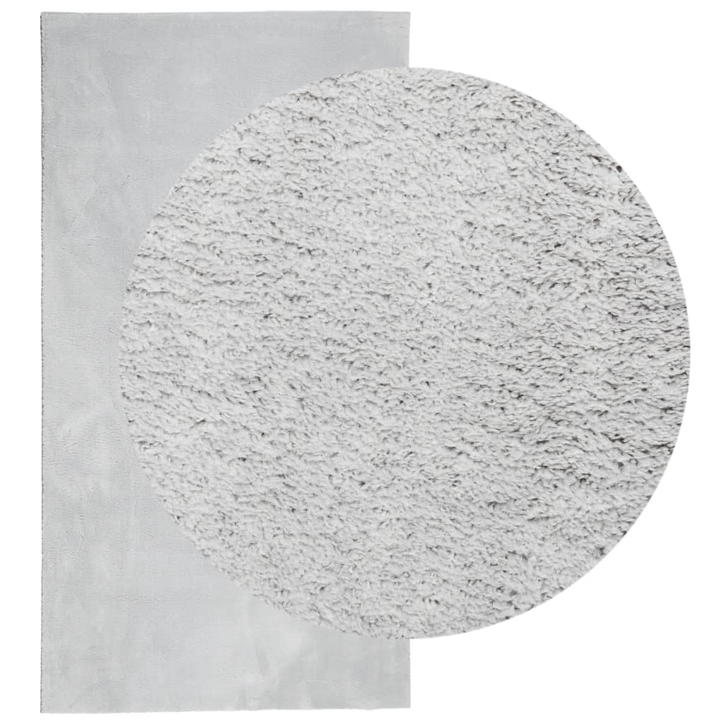 Teppich HUARTE Kurzflor Weich und Waschbar Anthrazit 60x110 cm