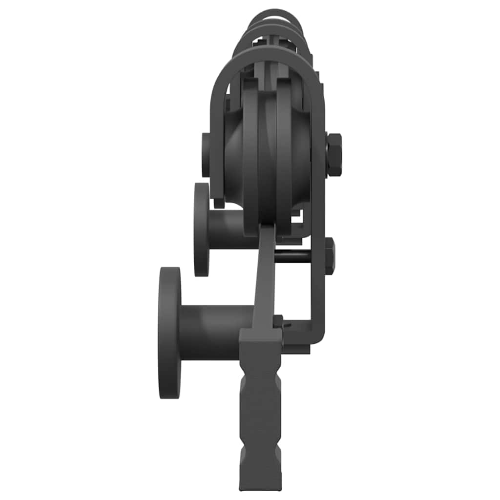 Schiebetürbeschlag-Set 183 cm Stahl Schwarz