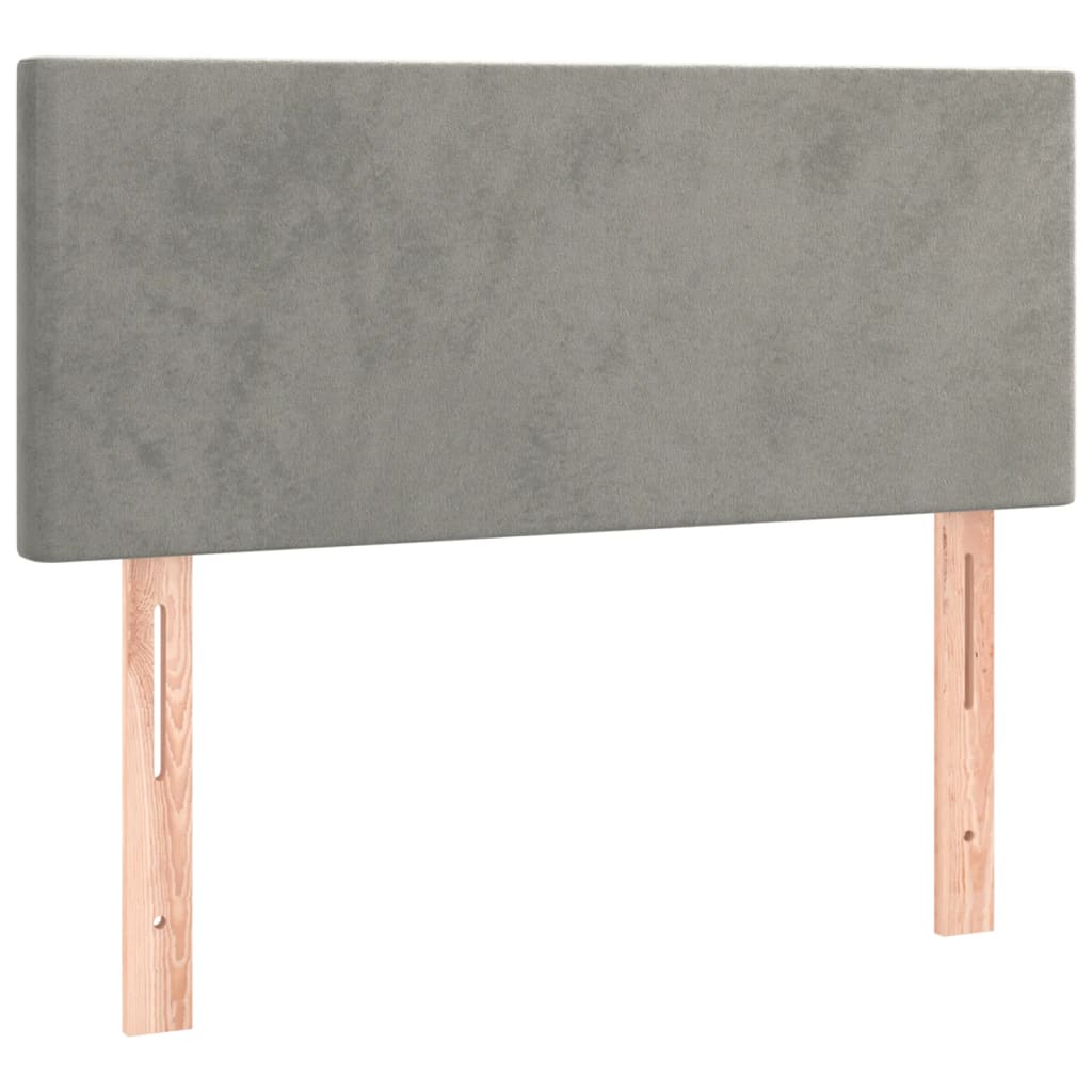Kopfteil Hellgrau 80x5x118/128 cm Samt
