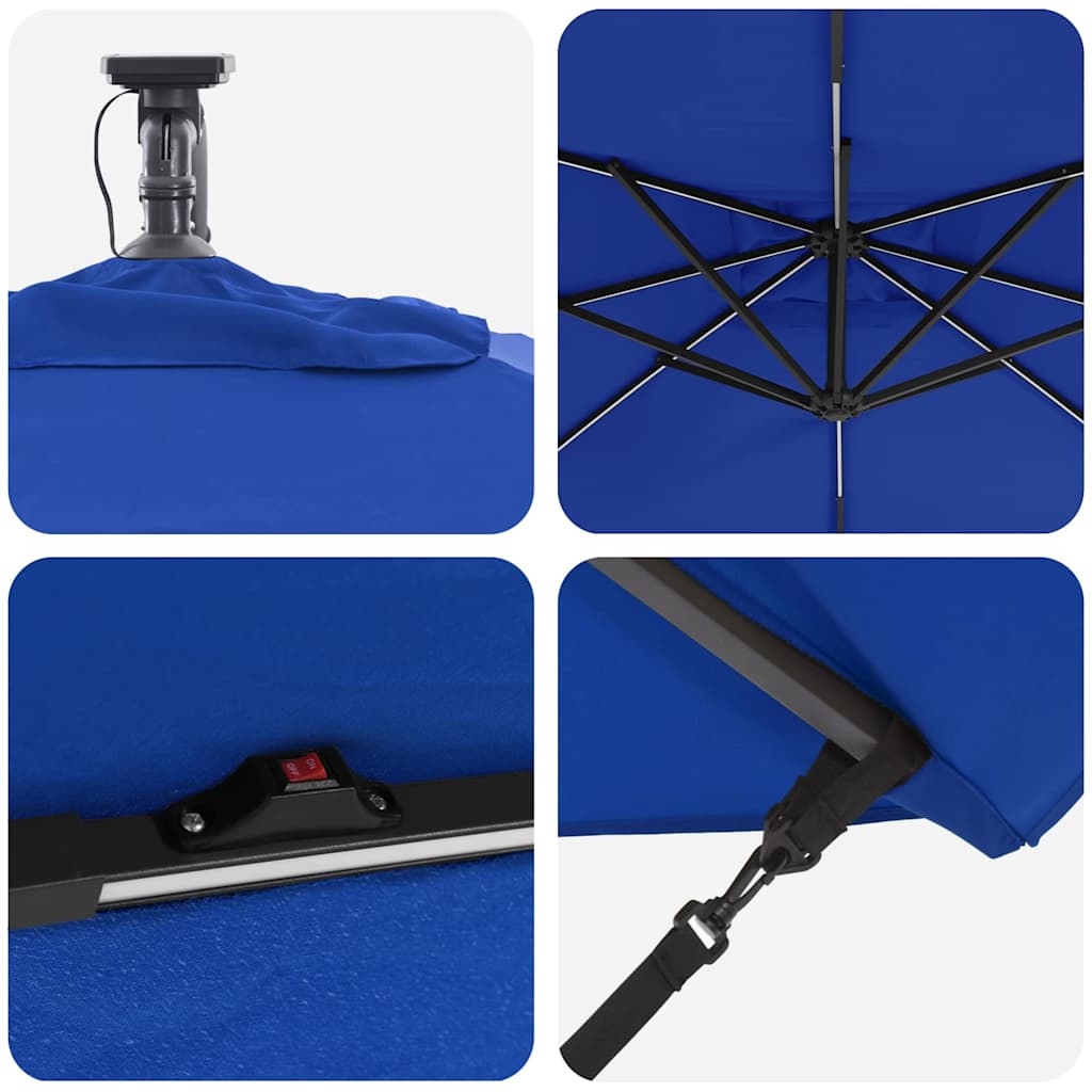 Sonnenschirm Sand 249 x 249 x 250 cm Polyester und Aluminium