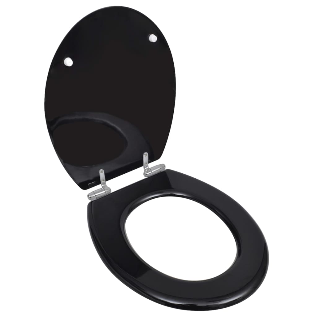 Toilettensitz MDF Deckel mit Absenkautomatik Design Weiß