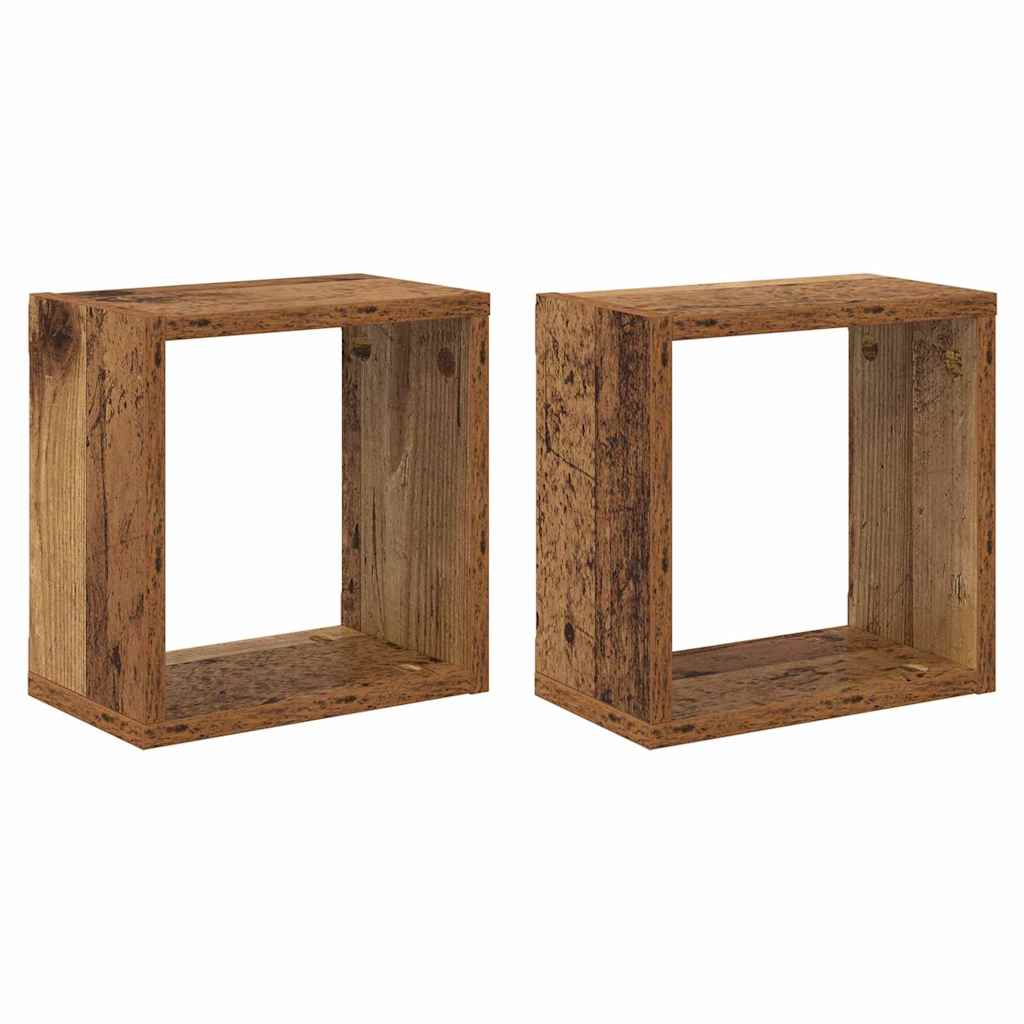 Würfelregale 2 Stk. Weiß 30x15x30 cm