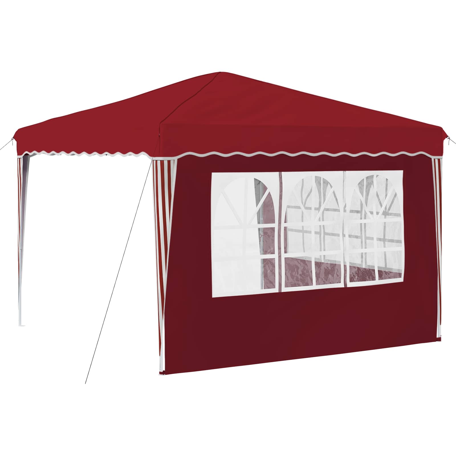Pop-up Partyzelt 288 x 288 x 245 cm Creme Oxford-Stoff