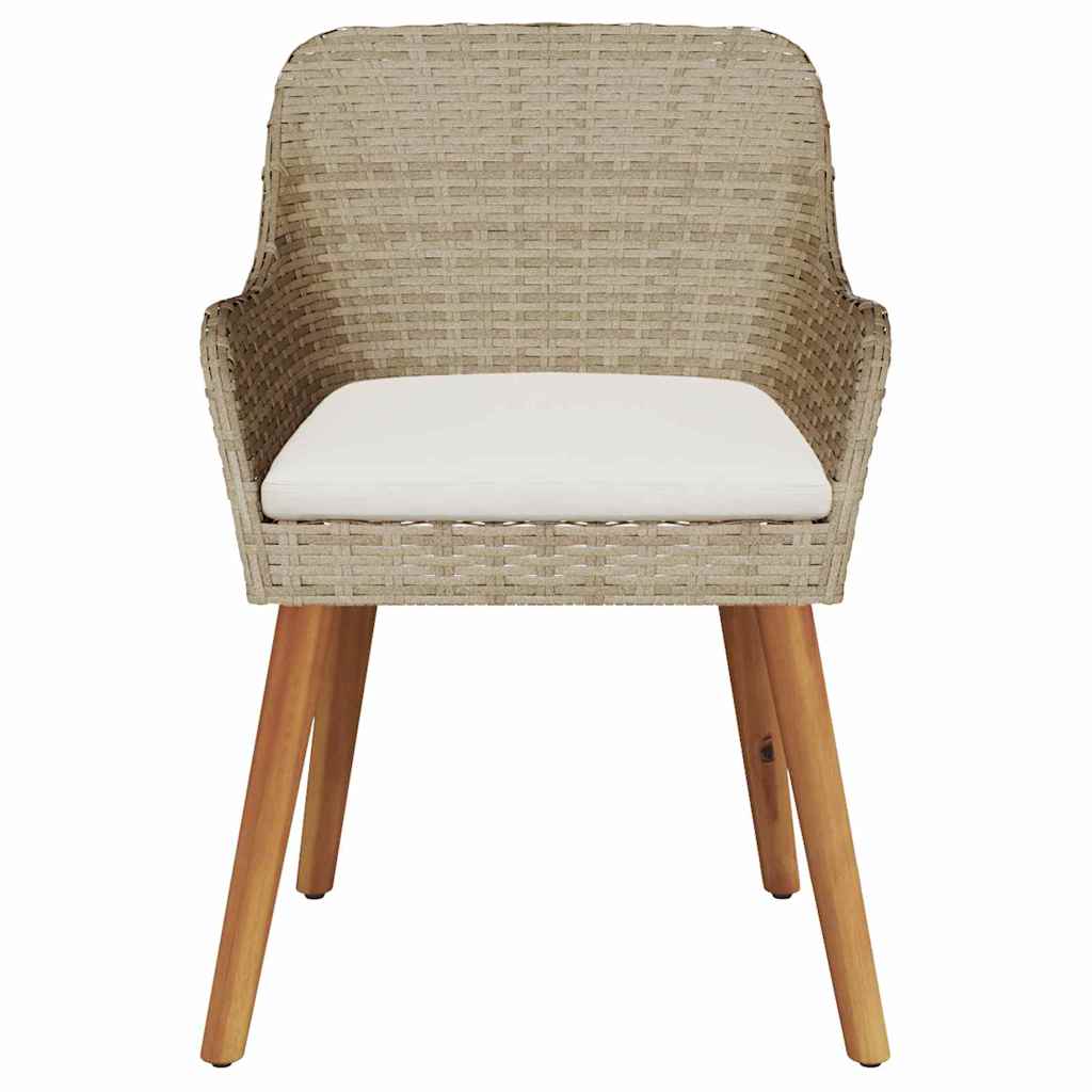 Gartenstuhl 2 pcs Schwarz 62,5 x 55 x 82 cm Poly-Rattan