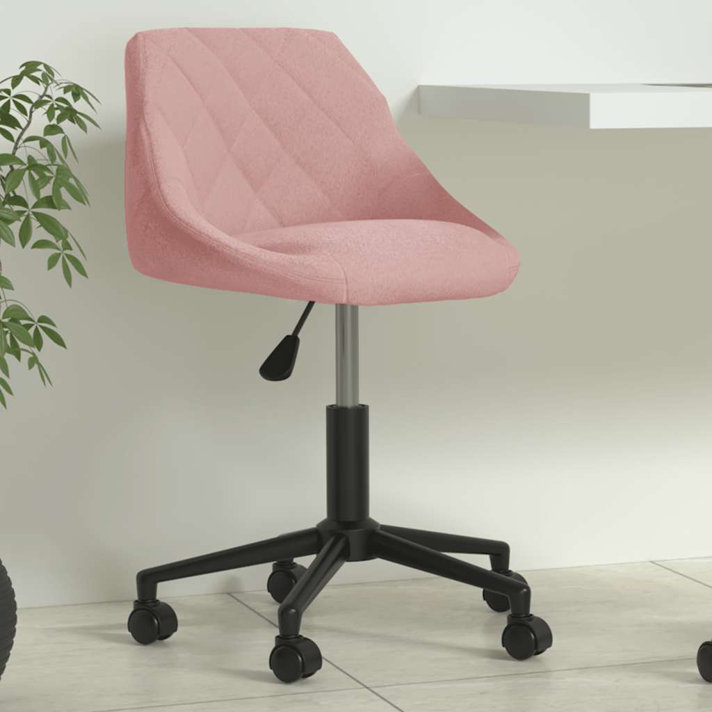 Bürostuhl Drehbar Creme Samt