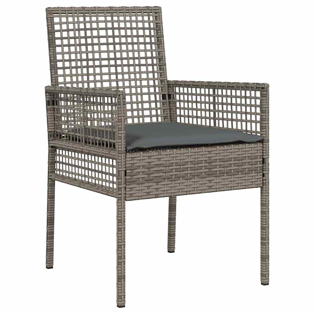 Gartenstuhl 2 pcs Schwarz 55 x 53 x 85 cm Poly-Rattan
