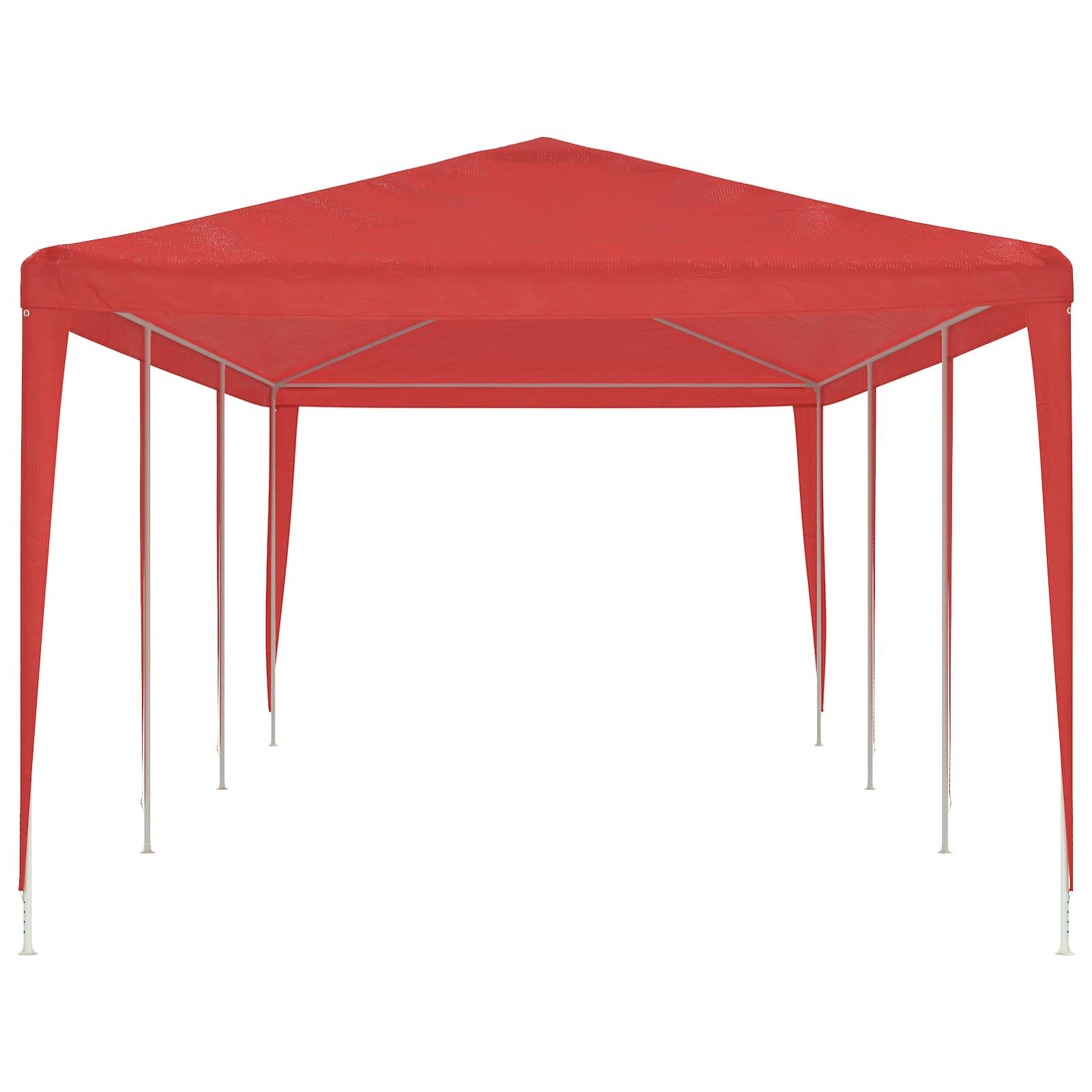 Partyzelt 400 x 300 x 255 cm Rot PE und Stahl