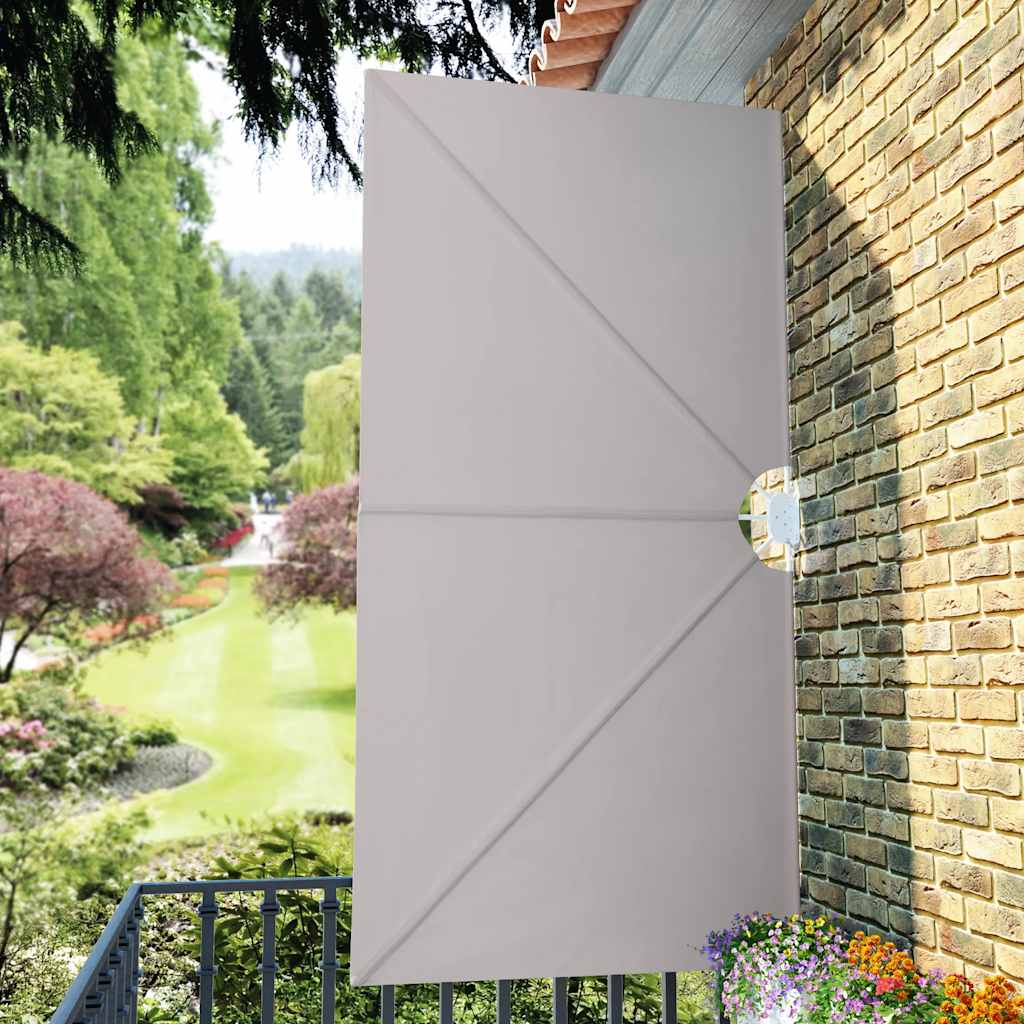 Faltbarer Terrassen-Seitenfächer Grau 240 × 160 cm