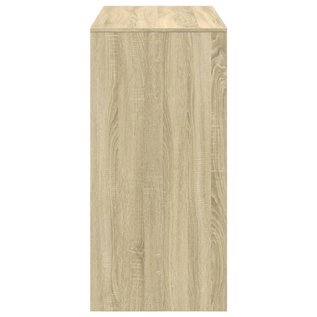 Bartisch Schwarz Eichen-Optik 102 x 50 x 103,5 cm Holzwerkstoff