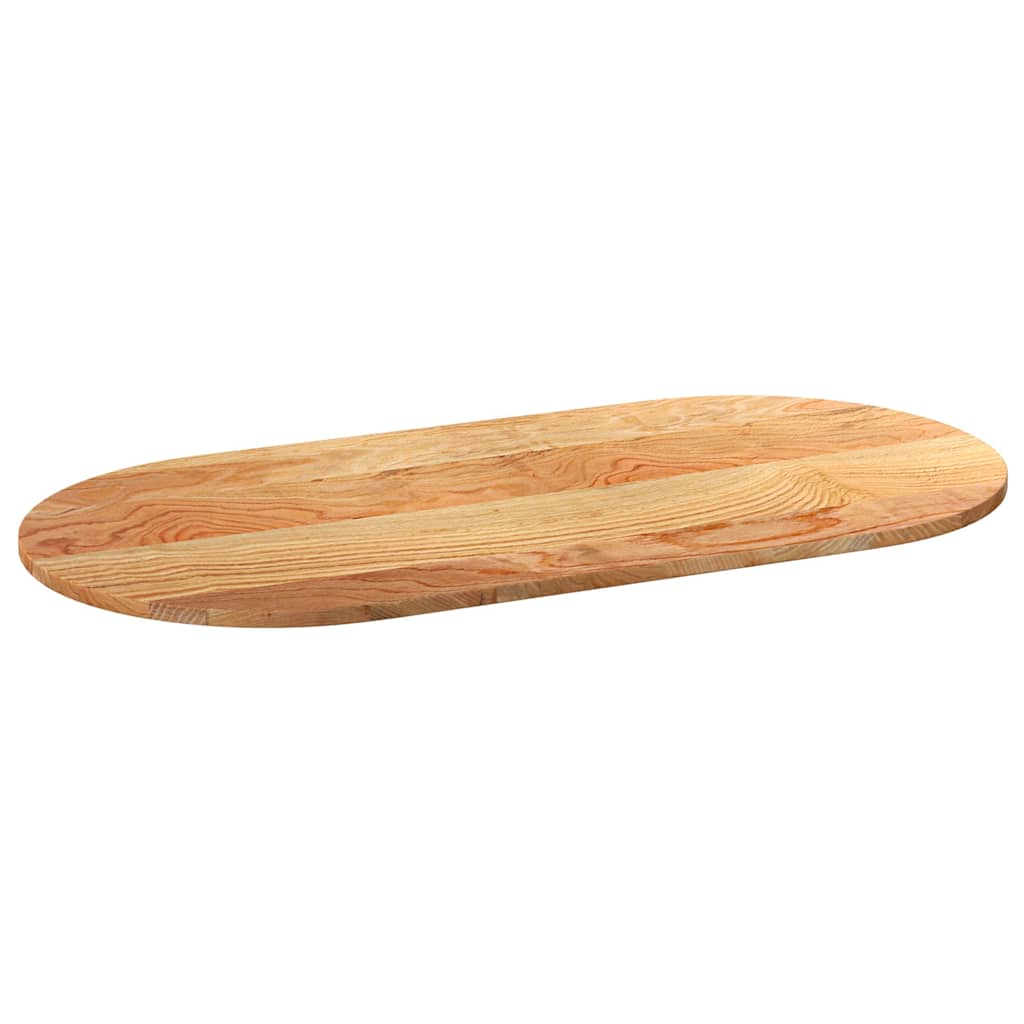 Tischplatte 80x40x2 cm Massivholz Eiche Oval
