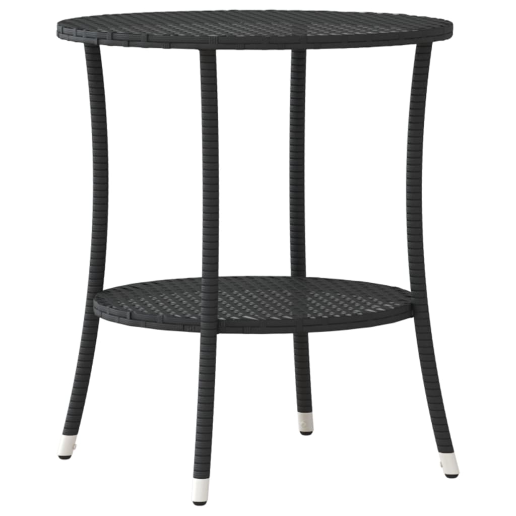 Gartensessel Verstellbar mit Kissen Schwarz Poly Rattan