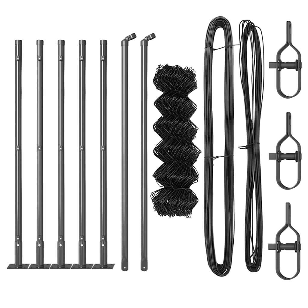 Outdoor Kettenglied-Zaun Erdfixierung 10 x 0,4 m Grün Netz