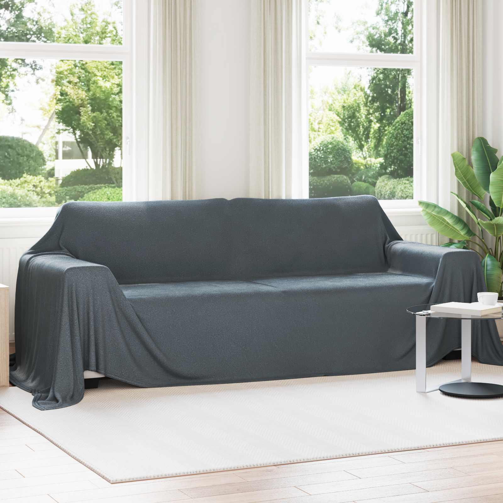 Überwurfdecke Creme 210 x 140 cm Fleece