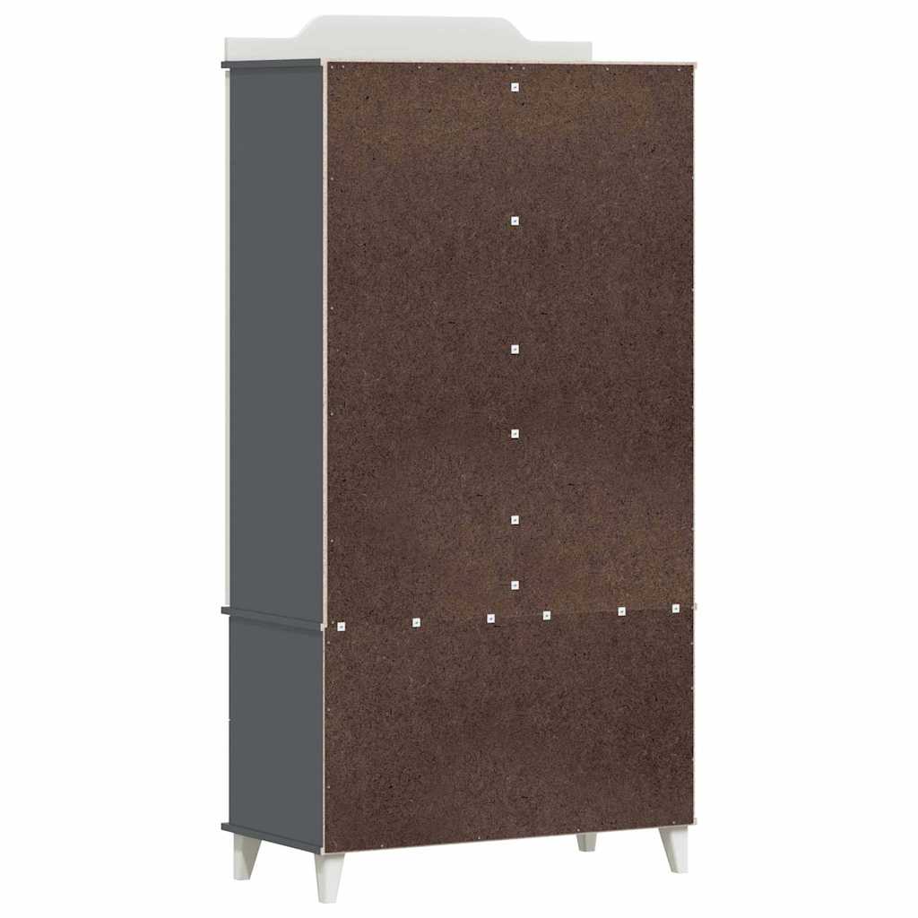 Kreidetafel Kleiderschrank mit Tür ROROS Weiß 90 x 45 x 180 cm