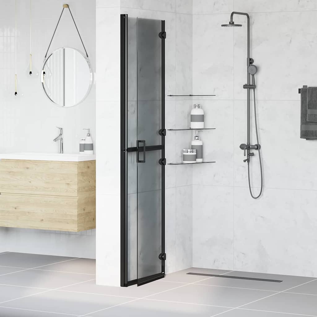 Faltbare begehbare Duschwand Transparentes ESG Glas 70x190 cm