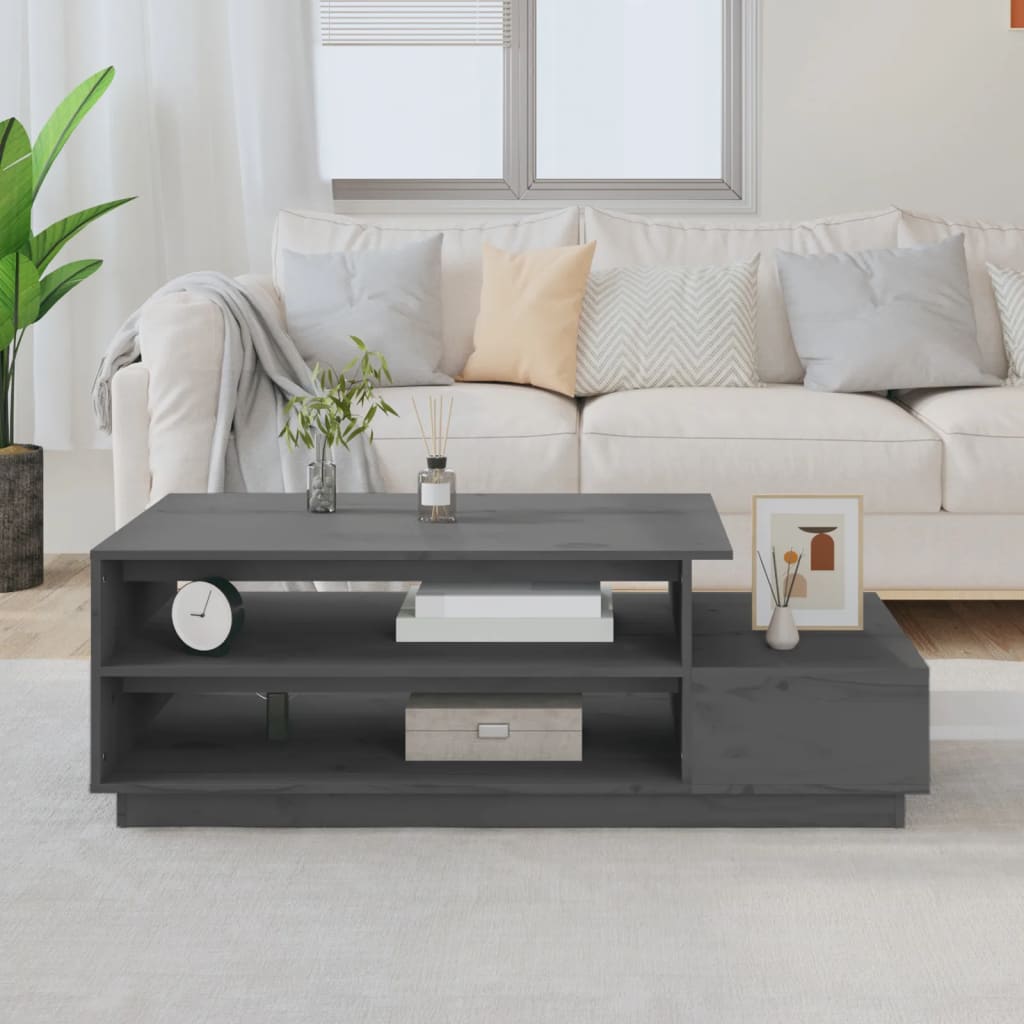 Couchtisch 120x50x40,5 cm Massivholz Kiefer