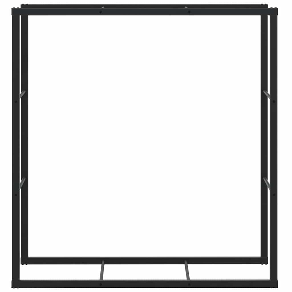 Brennholzregal Schwarz 55x30x61 cm Stahl