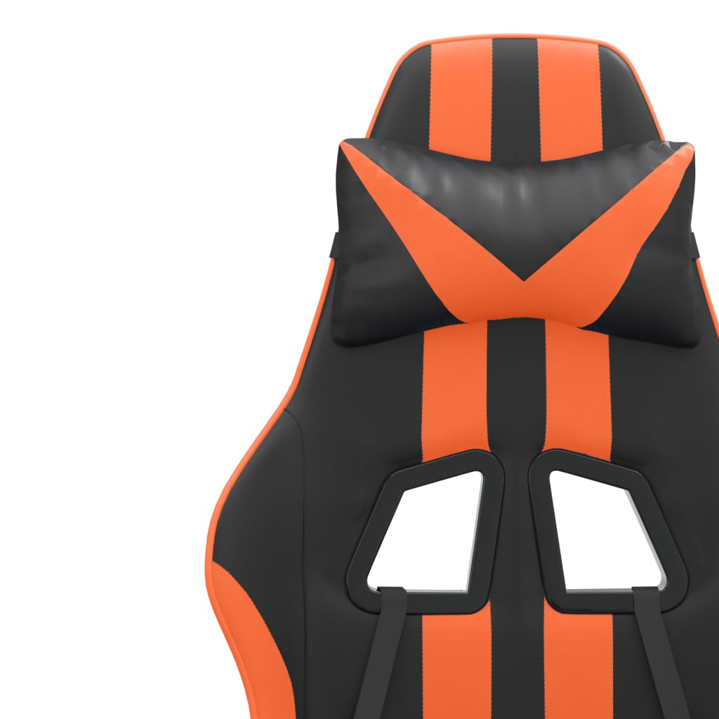 Gaming-Stuhl Drehbar Schwarz und Blau Kunstleder
