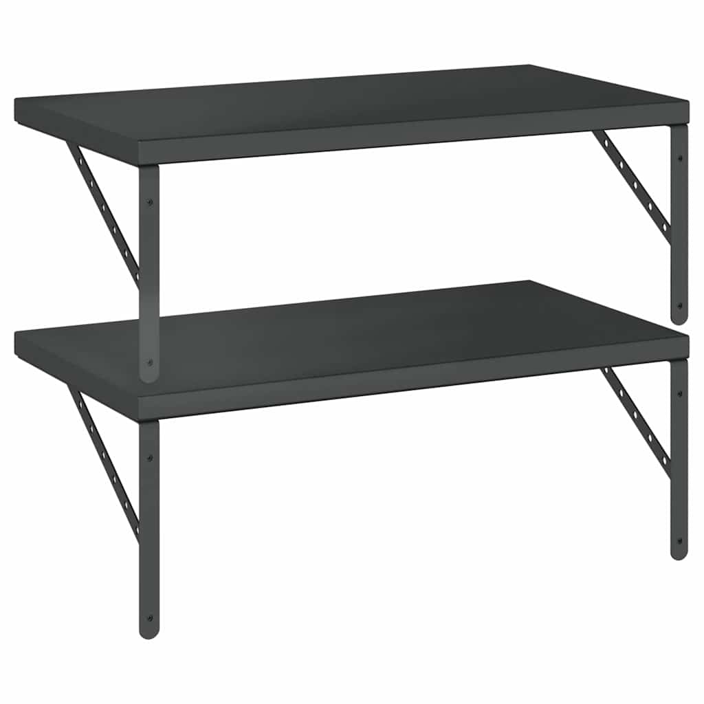 Wandregale 2 Stk. 100x40 cm Silbern Edelstahl