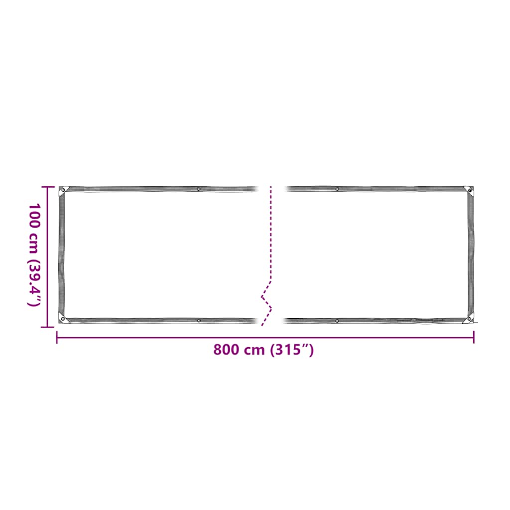 Pflanzenabdeckung mit Ösen 1x3 m Polyethylen