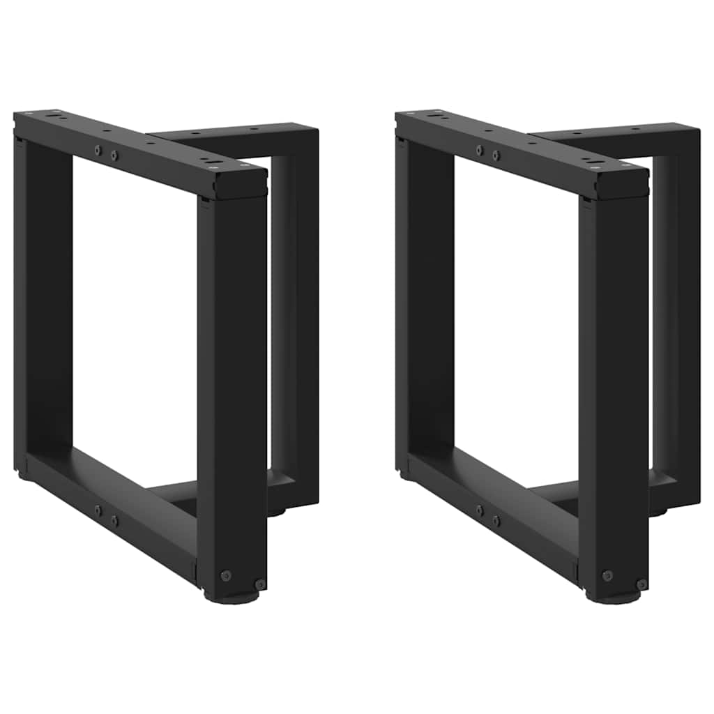Couchtischbeine T-Form 2 Stk. Schwarz 30x25x(30-31) cm Stahl