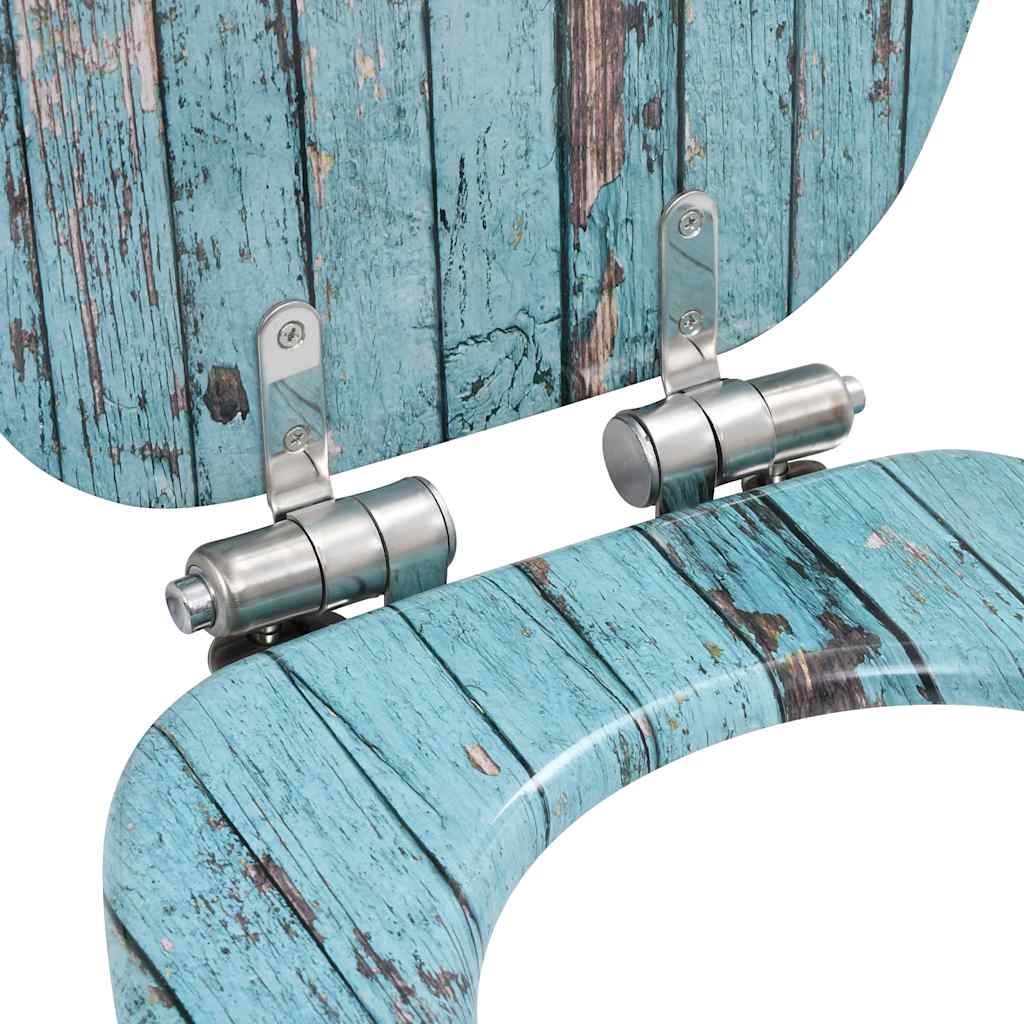 Toilettensitz MDF Deckel Schlichtes Design Weiß