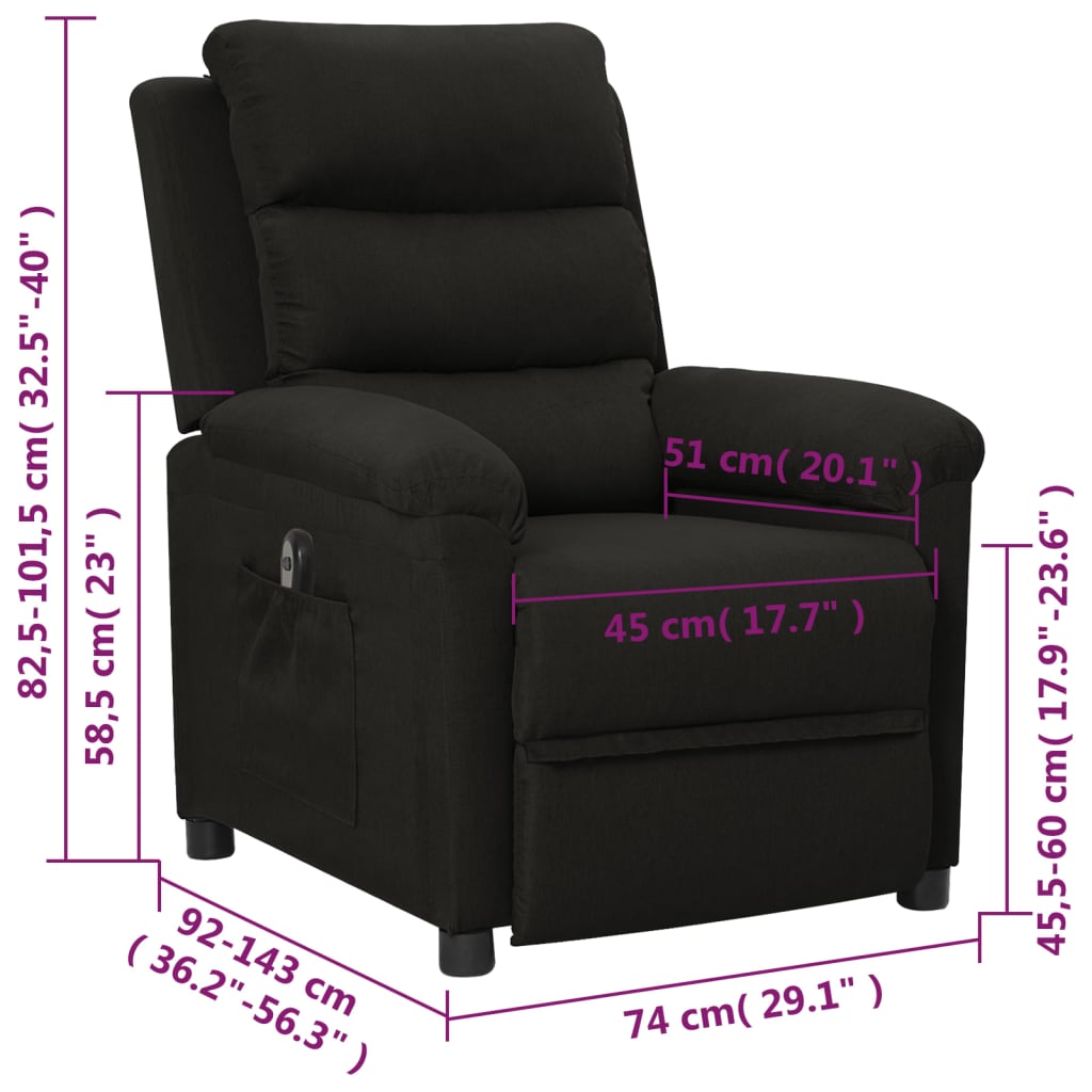 Relaxsessel Elektrisch Braun Stoff