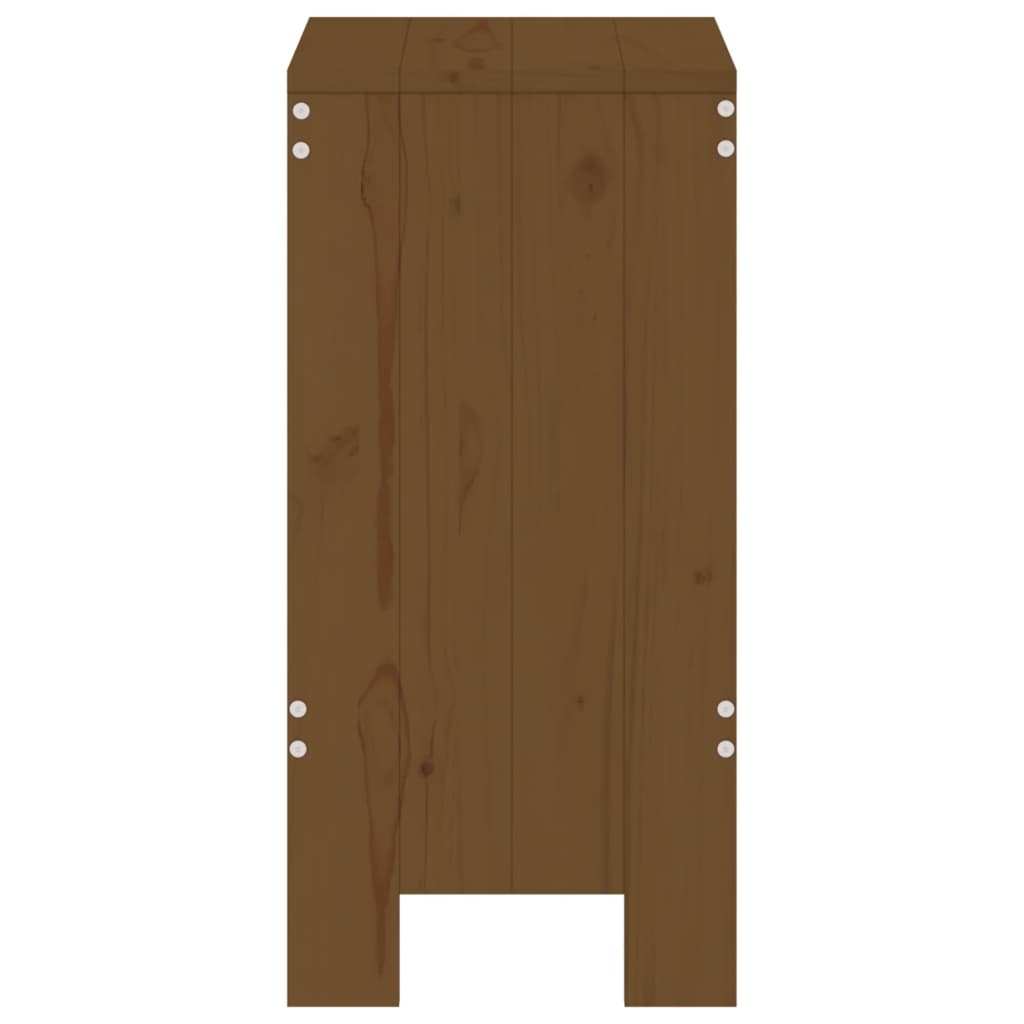 Gartenhocker 2 Stk. Weiß 40x36x45 cm Massivholz Kiefer