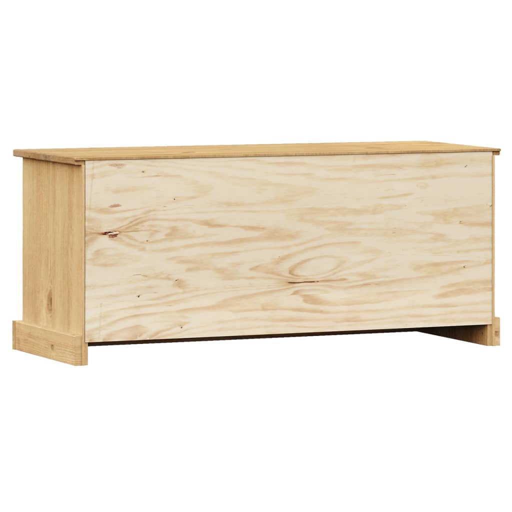 Schuhbank VIGO Weiß 106x35x45 cm Massivholz Kiefer
