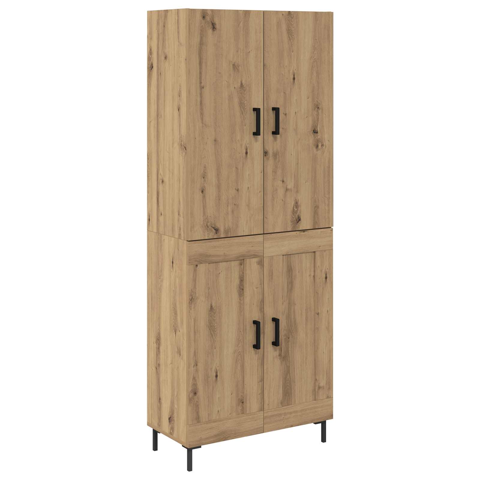 Highboard Betongrau 69,5x34x180 cm Holzwerkstoff