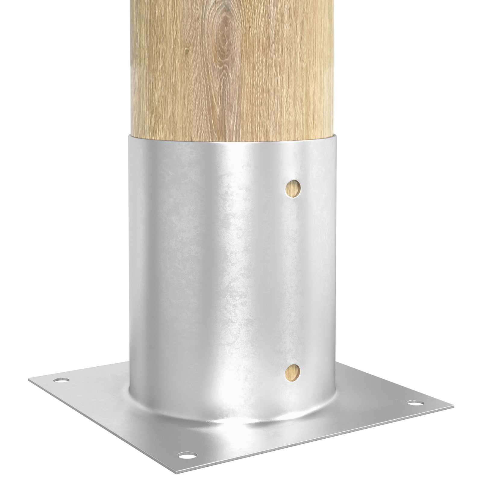 runder Bodenanker 4 pcs Silber 15 x 15 x 15 cm Metall