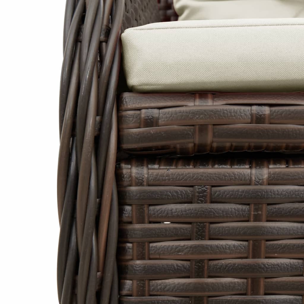 Gartensessel 2 Stk. Verstellbar Schwarz Poly Rattan