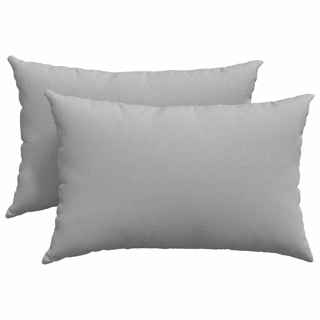 Sofakissen 2 pcs Hellgrau 50 x 30 cm Stoff
