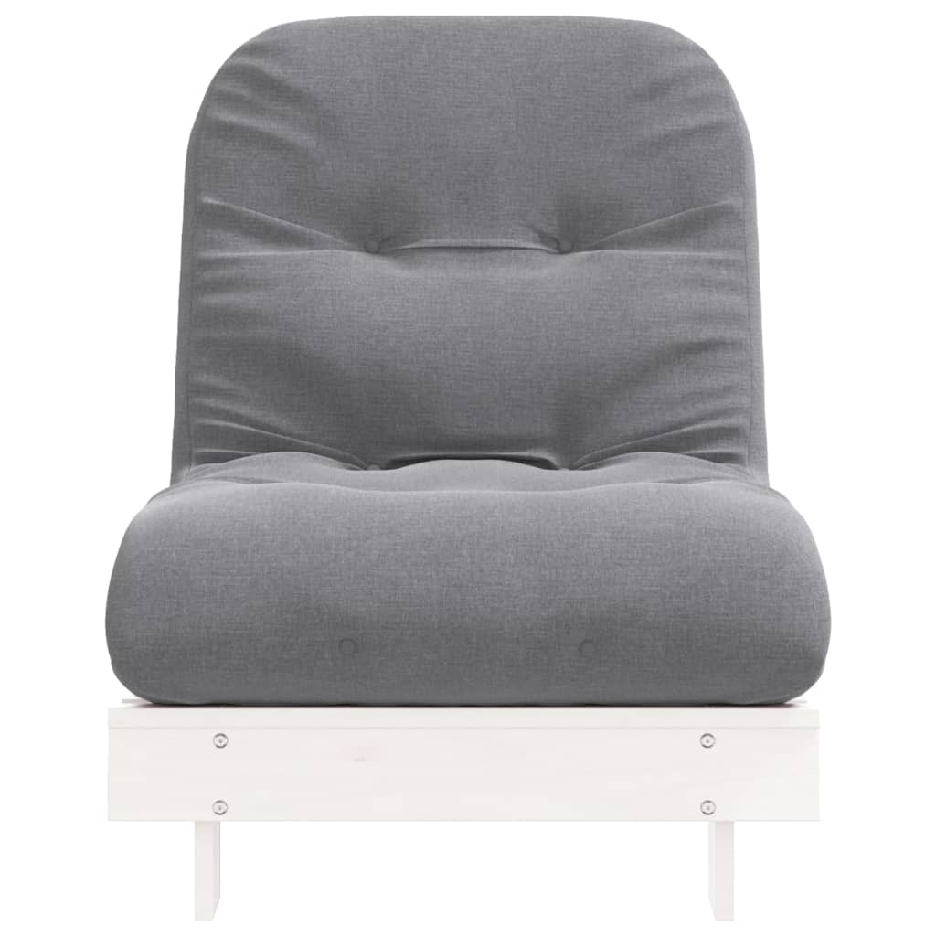 Futon Schlafsofa mit Matratze Braun 70x206x11 Massivholz Kiefer