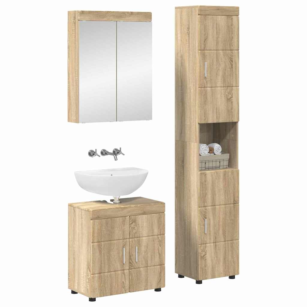 Badezimmermöbel-Set TULUM 2 pcs Weiß 60 x 34 x 63 cm