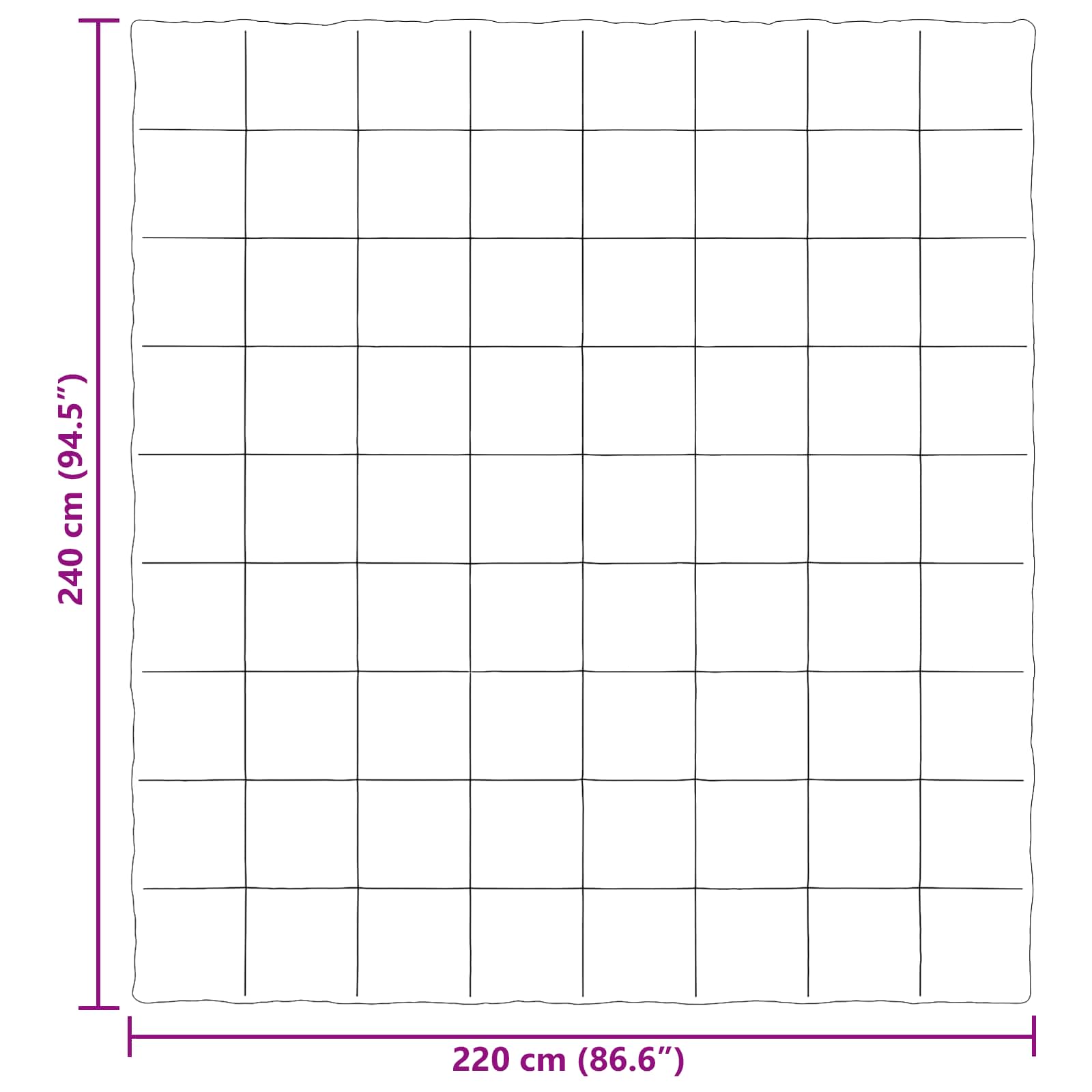 Winterbettdecke Gepolstert Anthrazit 240 x 260 cm Mikrofaser