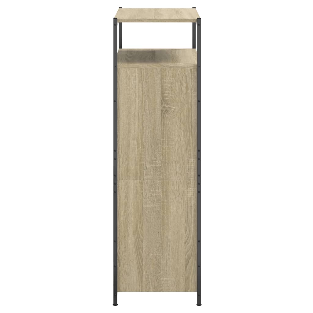 Schuhschrank mit 4 Klappen Sonoma-Eiche 100x34x112 cm