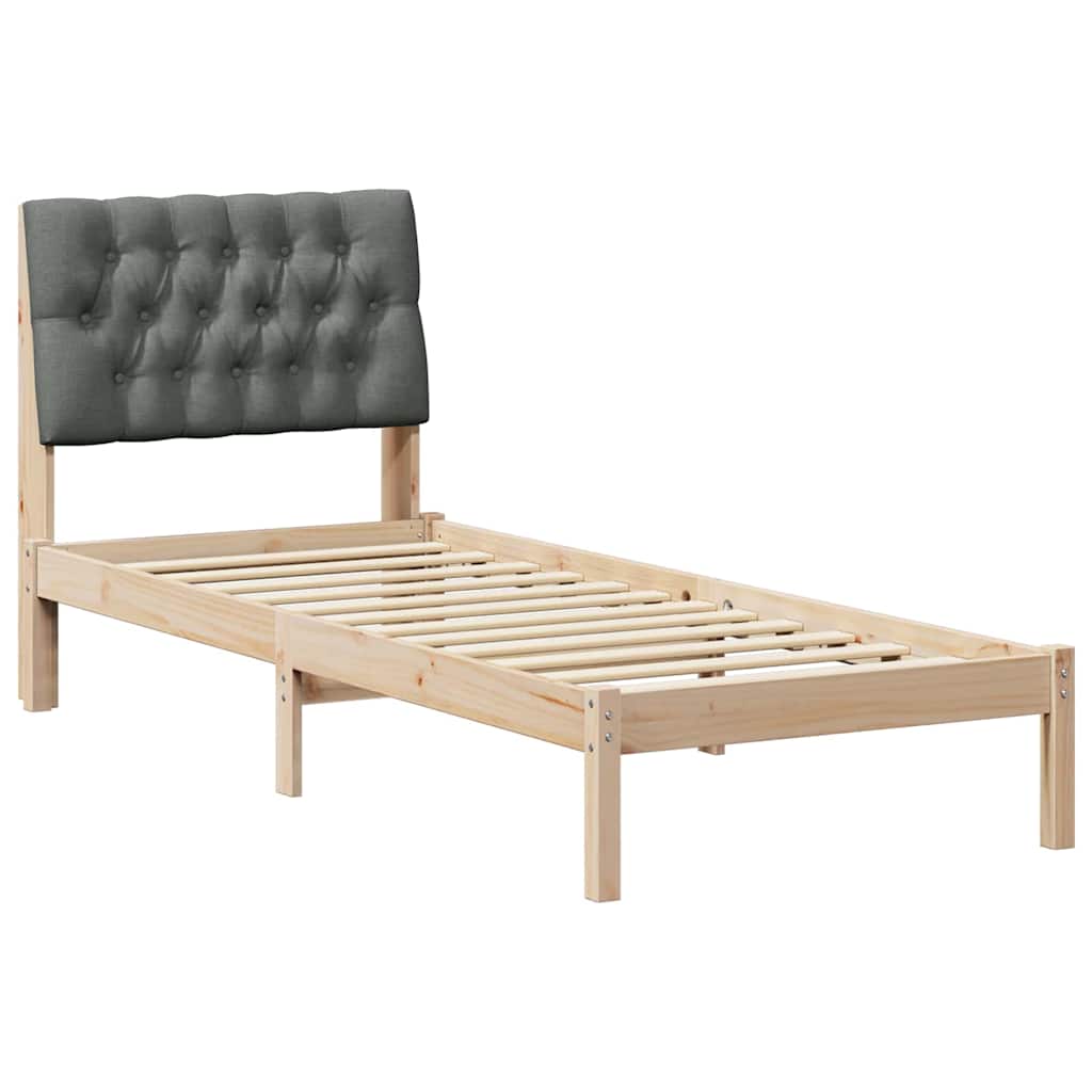 Bettgestell mit gepolstertem Kopfteil Braun 200 x 200 cm